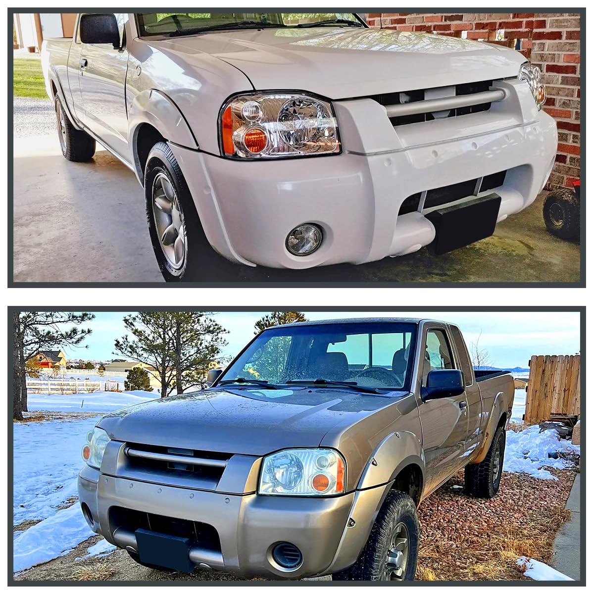 Chrome Replacement Headlights SPEC-D TUNING Compatible with 2001-2004 Nissan Frontier Left + Right Head Lights Lamps Assembly