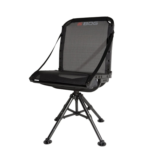 360 Chair BOG Nucleus with Lightweight Aluminum Frame, Heavy Duty Textilene Fabric, Collapsible, 360 Degrees of Adjustable Pivoting Seat, and 4 Extendable Legs for Hunting, Shooting, and Outdoors