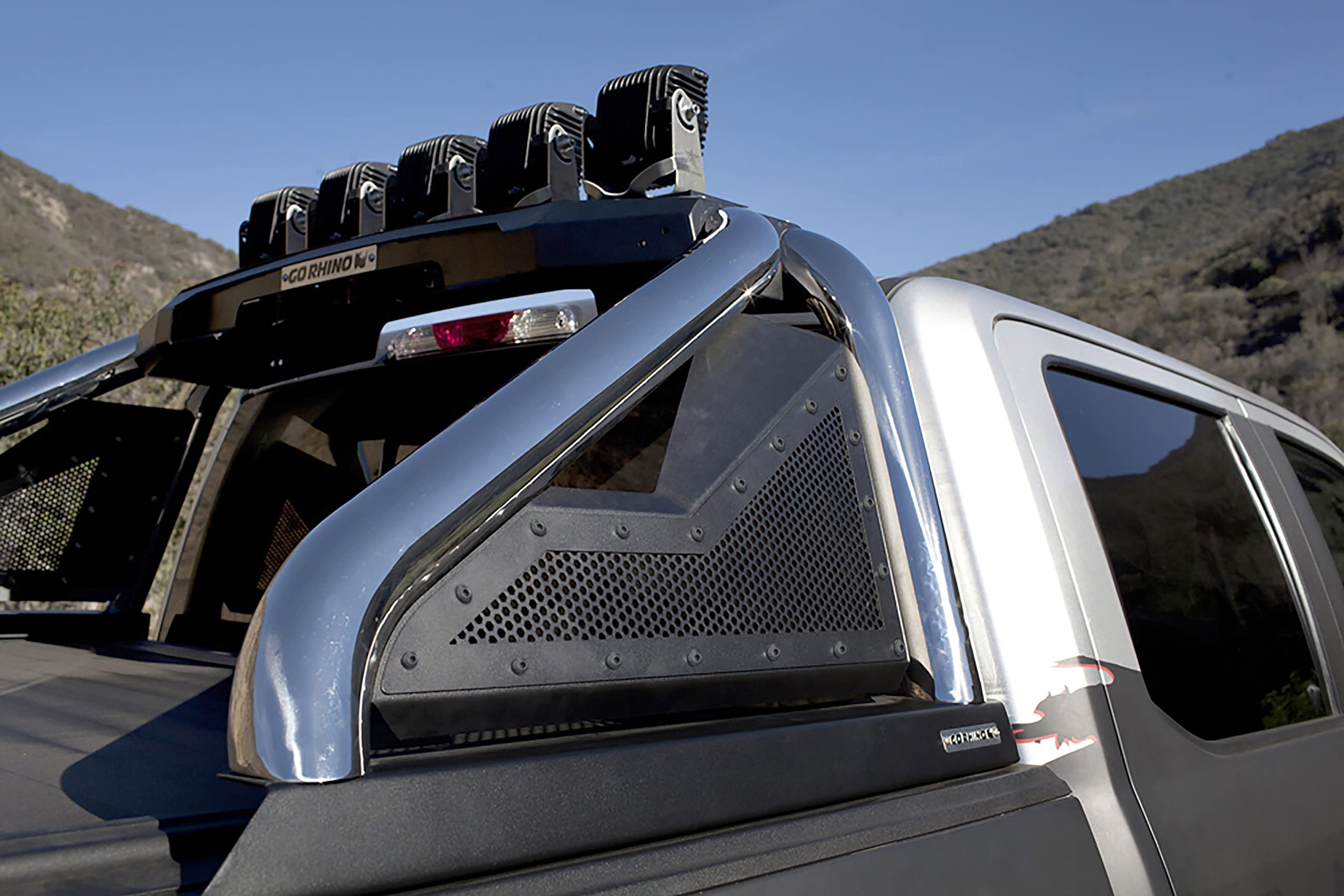 Go Rhino 2.0 Sport Bar w/Mounting for up to 6" Individual Lights & LED Light Bars up to 40" | Stainless Steel, Polished | 911000PS | Fits 15-24 Ford F-150 & Other Full Size Trucks (See Description)