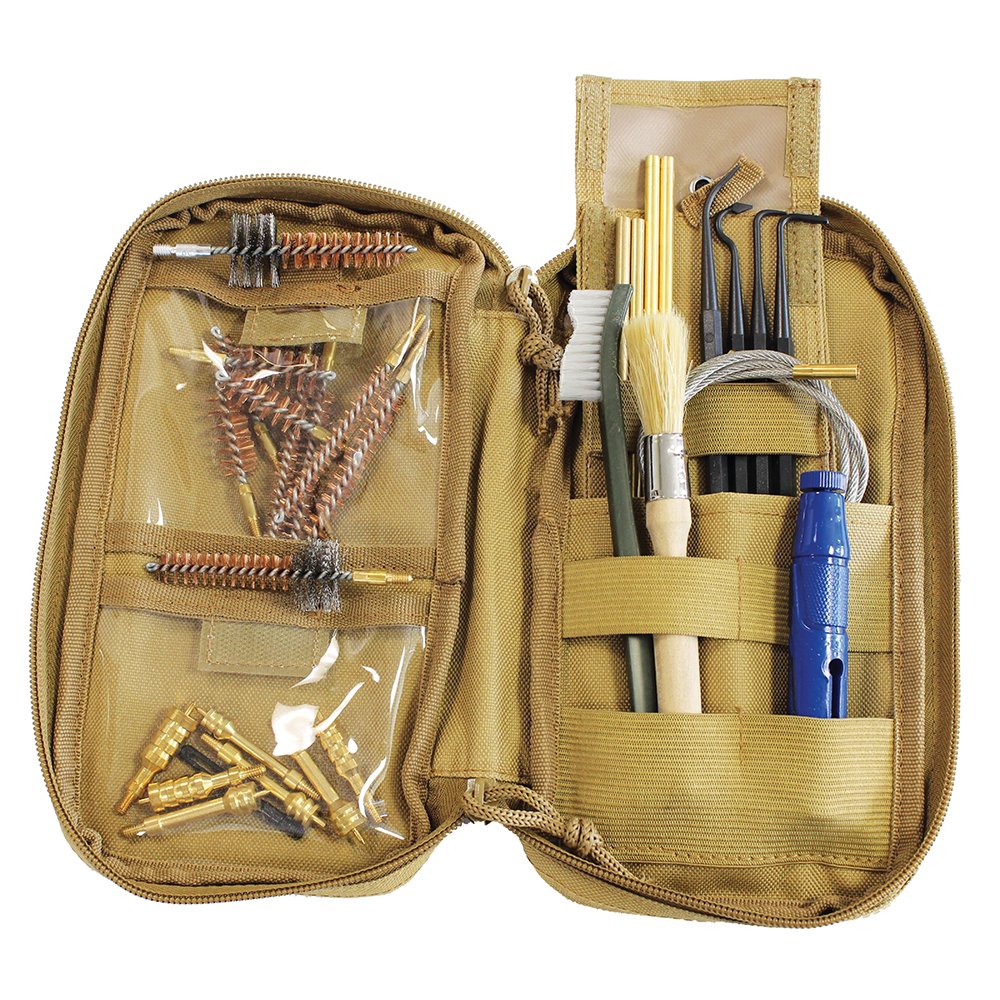 Rifle & Handgun Range Cleaning Kit BIRCHWOOD CASEY | Durable Versatile Cleaning Scrubbing Supplies 29 Piece Set | Soft Sided Case Included
