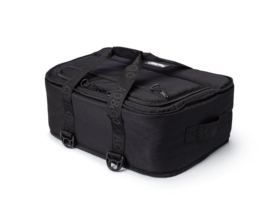 AO Coolers Canvas Stow-N-Go Soft-Sided Cooler, Low Profile and Leak Proof, Insulated for 24-Hour Cold, Black, 38-Can