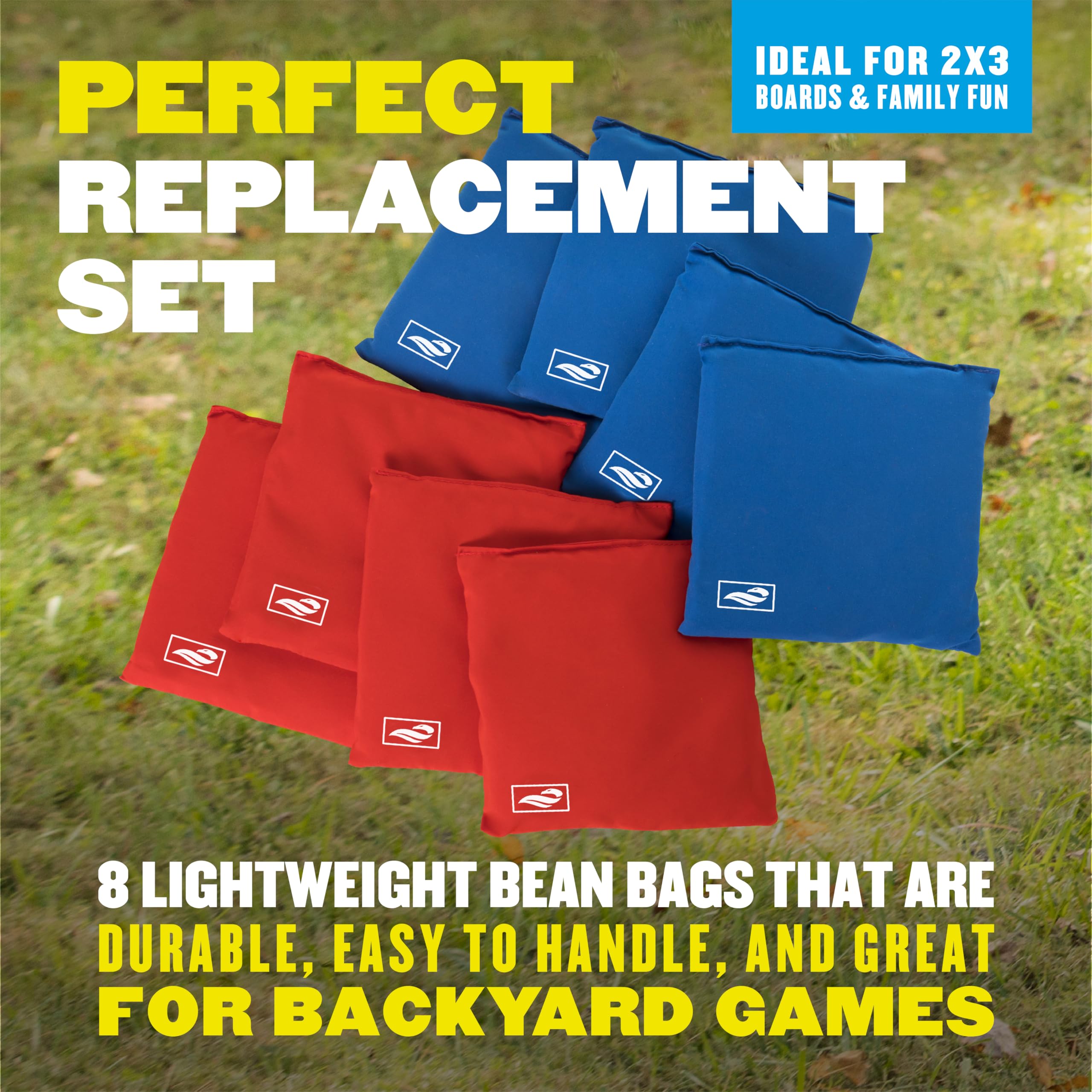 Classic TRIUMPH SPORTS USA Cornhole Bags - Includes Eight 12.5oz Cornhole Bags and Carry Tub