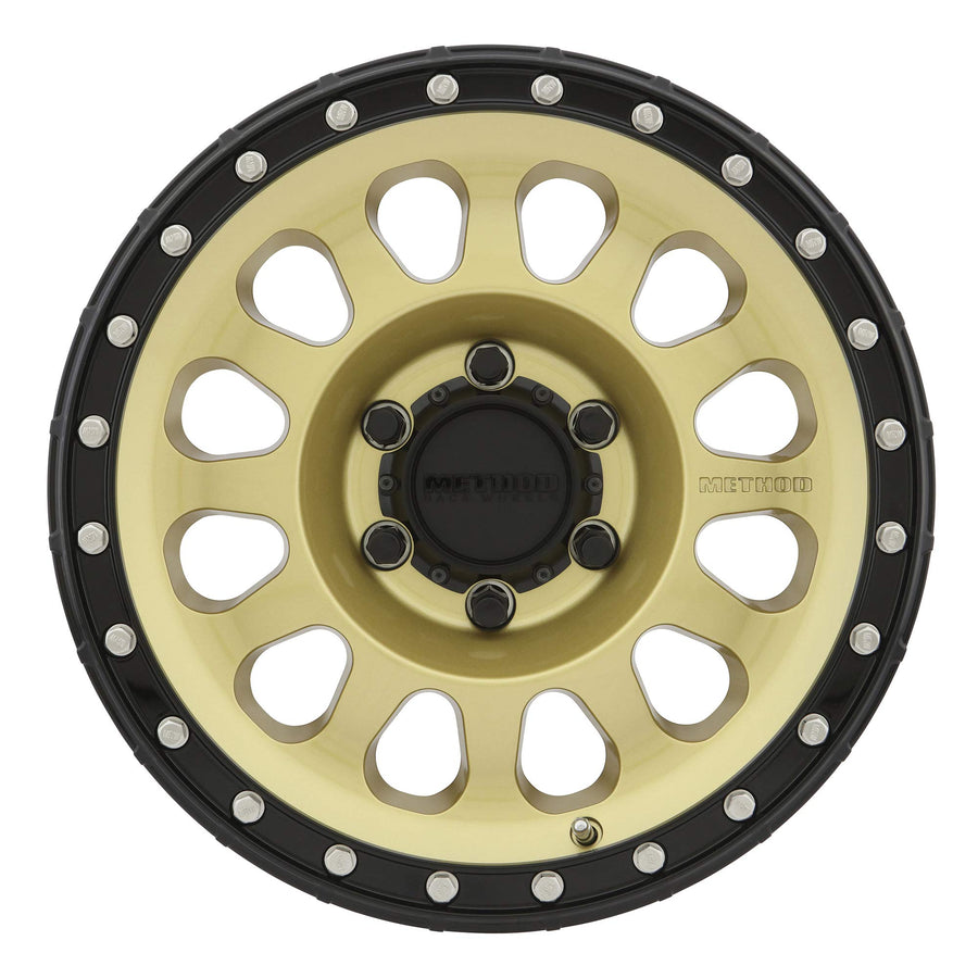 Method Race Wheels 17x8.5" Gold/Black Street Loc 315 6x135", 0mm offset 4.75" Backspace, MR31578516100