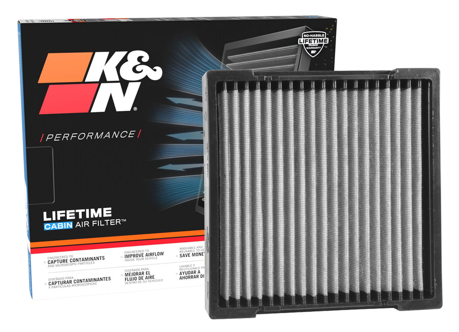 K&N LIFETIME Cabin Air Filter: Washable, Premium, Clean Air for your Cabin: Compatible with 2009-2025 Acura/Honda: MDX, RDX, TLX, Accord, Civic, SI, Type R, CR-V, Odyssey, VF2033