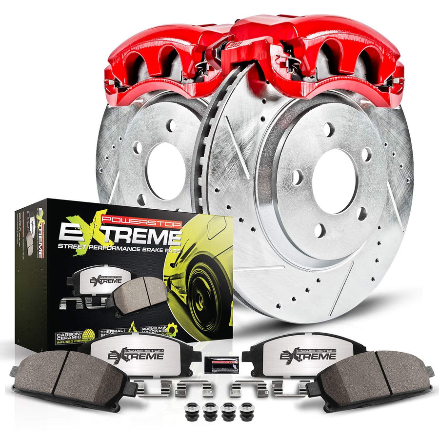 Power Stop Rear KC098B-26 Z26 Street Warrior Brake Kit For Nissan Juke 2011-2017, Nissan Sentra 2007-2018 [Model Specific]