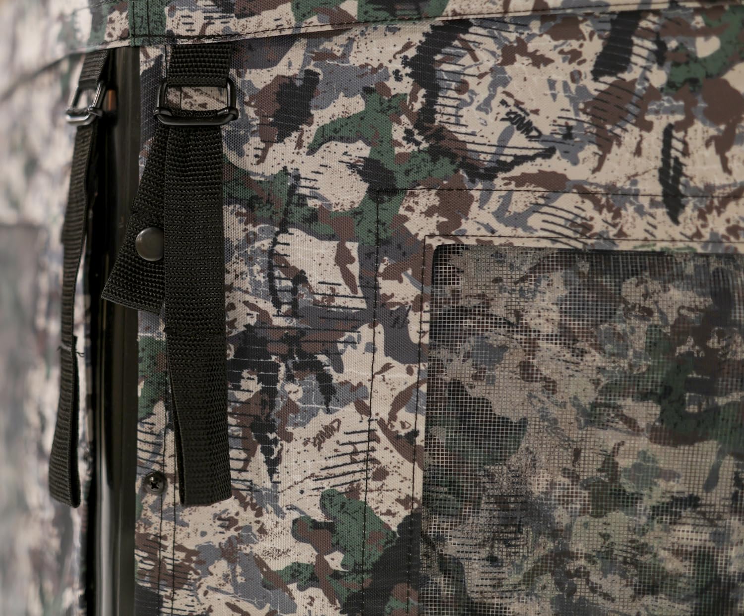 Hawk Hunting Warrior Durable 72'' L X 78'' T No-Tool Assembly Camo Concealing Ground Panel Blind with Silent Magnetic Closures & Multiple Windows