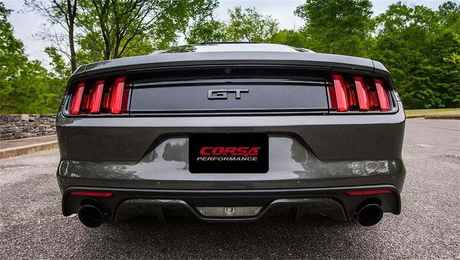 Axle Back Exhaust Corsa 14329BLK with Black Tip (Ford Mustang GT)