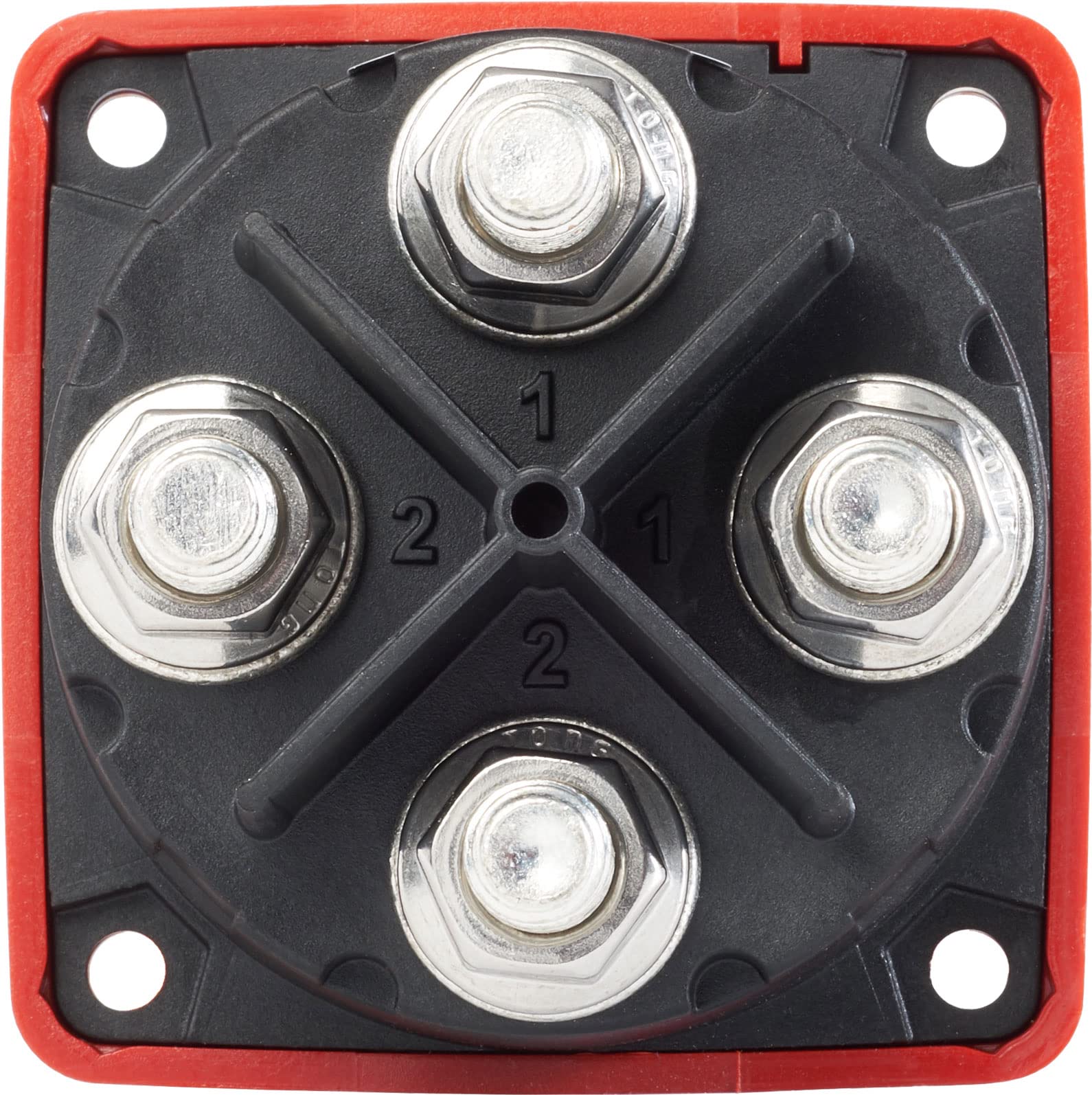 Blue Sea Systems m-Series Mini Battery Switch 6010, 300A, 32V DC Dual Circuit, Red