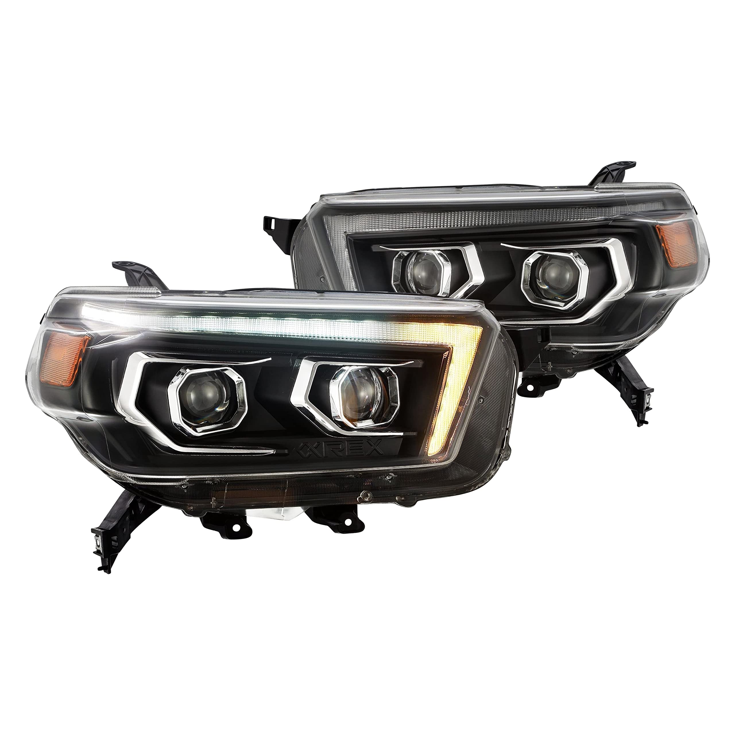880757 AlphaRex USA LUXX Series LED Projector Headlights fits Toyota 4Runner