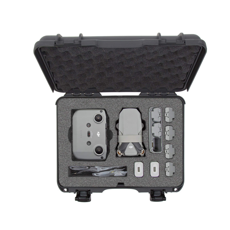 Waterproof Nanuk 910 Hard Case with Foam Insert for DJI Mavic Mini 2 Fly More - Black