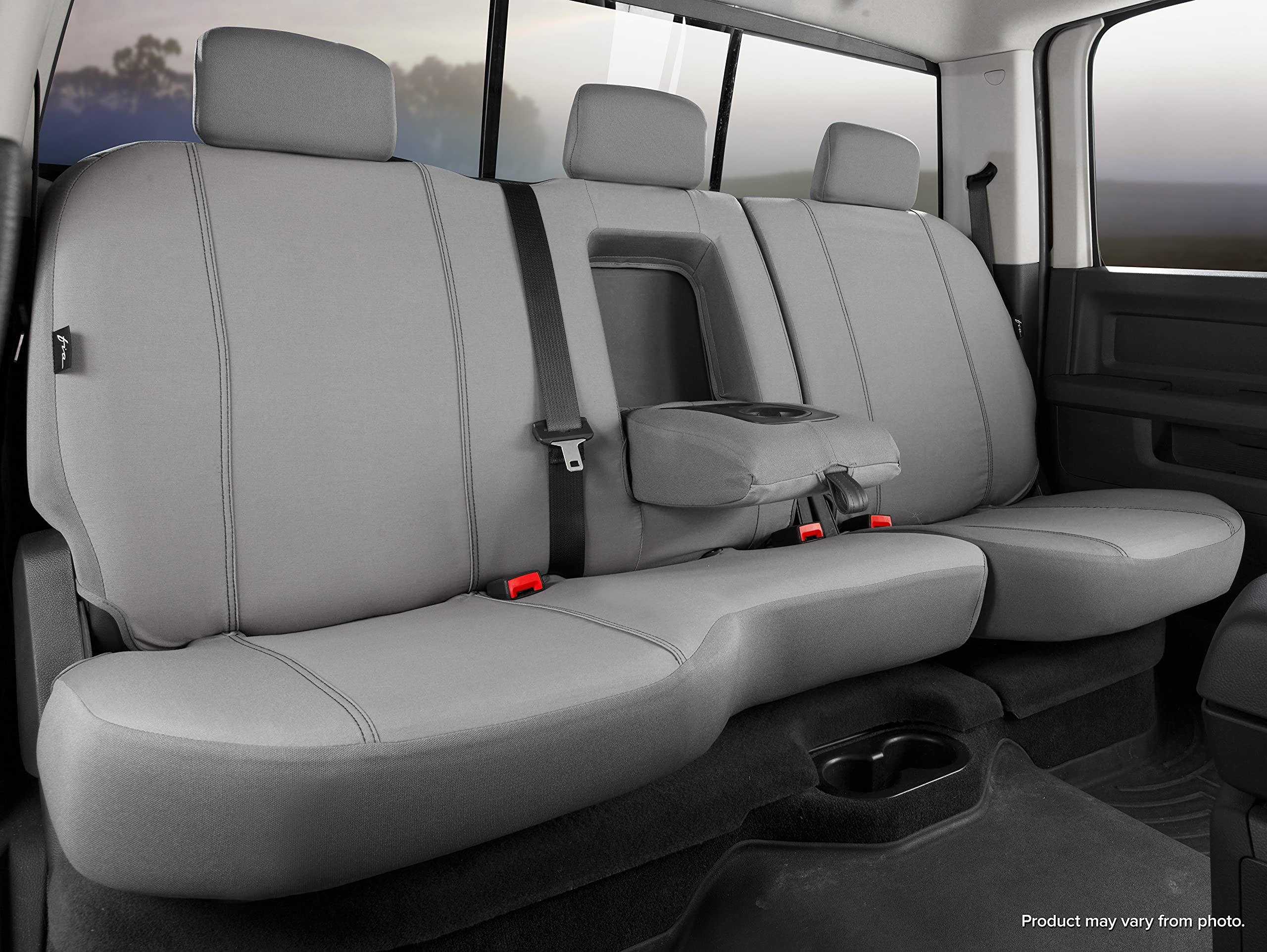 Fia Custom Fit SP85-2 Gray Rear Seat Cover Split Seat 40/60 - Polyester, (Gray)