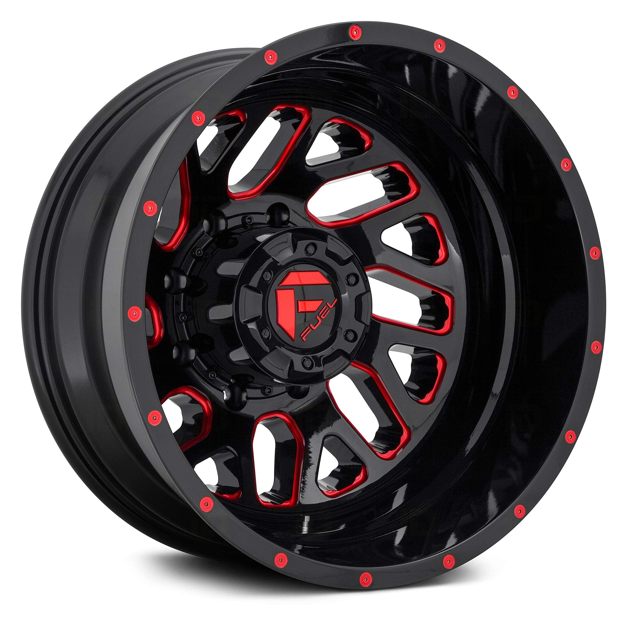 D656 FUEL TRITON Black Wheel with Painted and TPMS Compatible (20 x 8.25 inches /8 x 154 mm, -221 mm Offset)