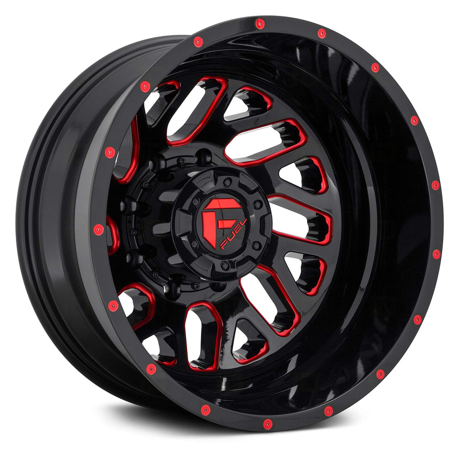 D656 FUEL TRITON Black Wheel with Painted and TPMS Compatible (20 x 8.25 inches /8 x 154 mm, -221 mm Offset)