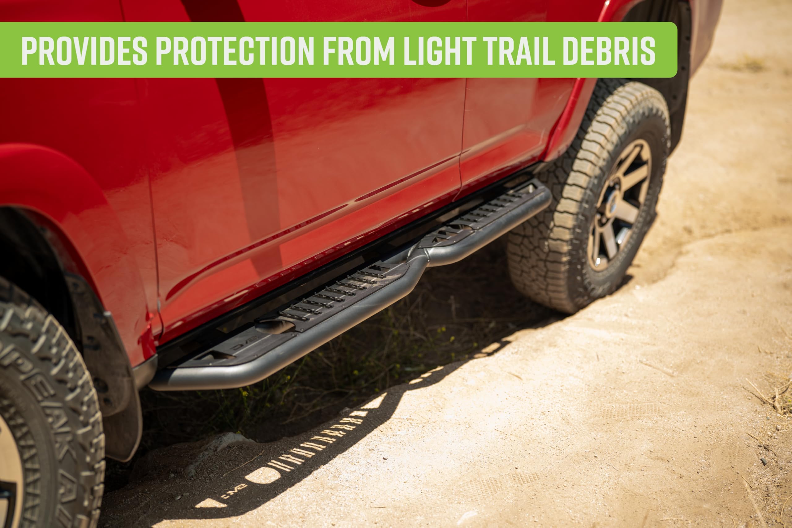 OE Plus DV8 Offroad Side Steps for 2010-2024 Toyota 4Runner | Anti-Slip Design | Provides Protection from Light Trail Debris | Retains OEM Ground Clearance | Fully Bolt-On Installation | Steel