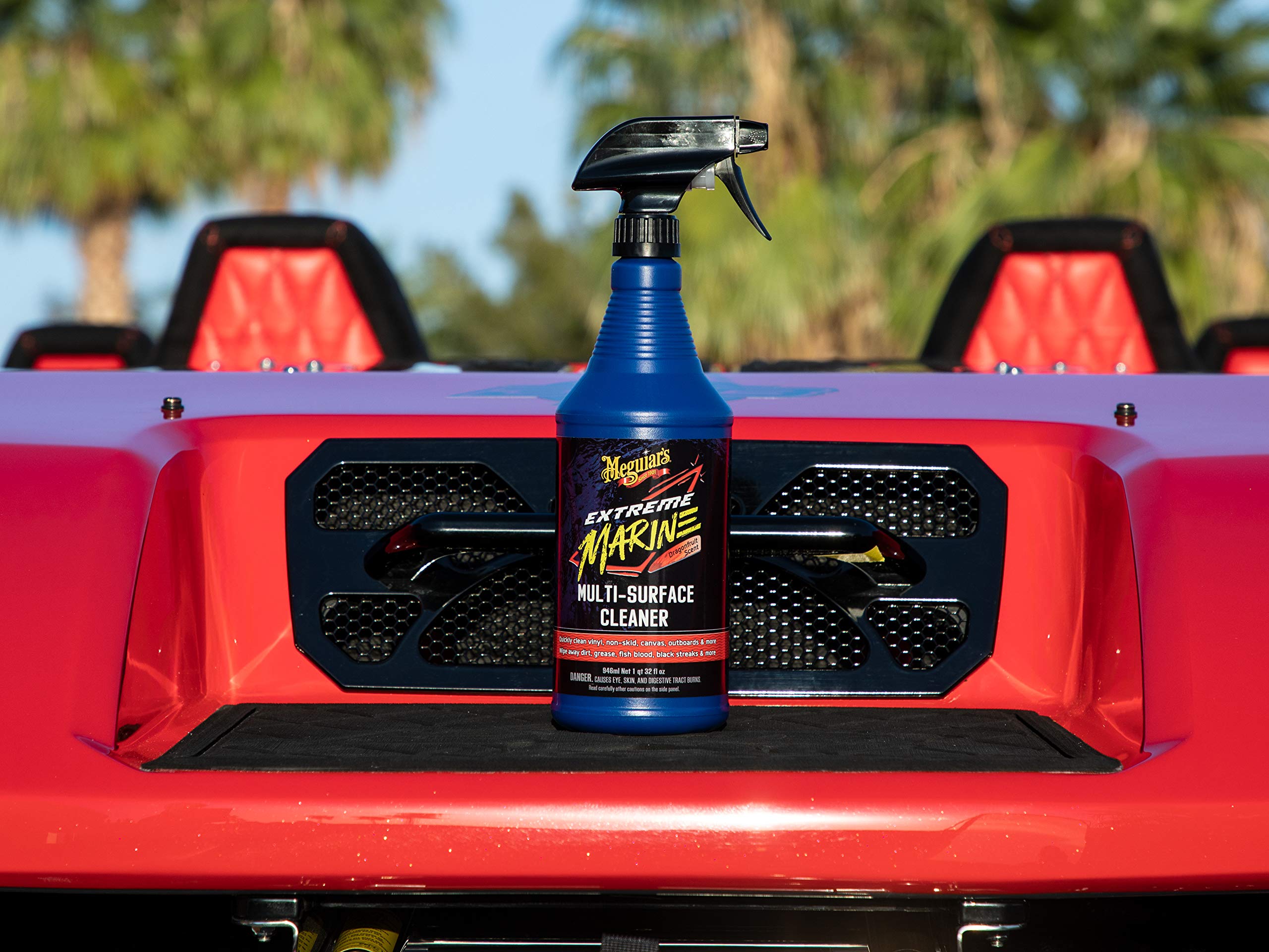 Extreme Marine Meguiar's Multi-Surface Cleaner M180332 - Pro Multi-Surface Cleaner for RV and Marine Detailing, Removes Dirt Grime & Stains from Vinyl, Gel Coat, Non Skid, Carpet and More, 32 Oz Spray