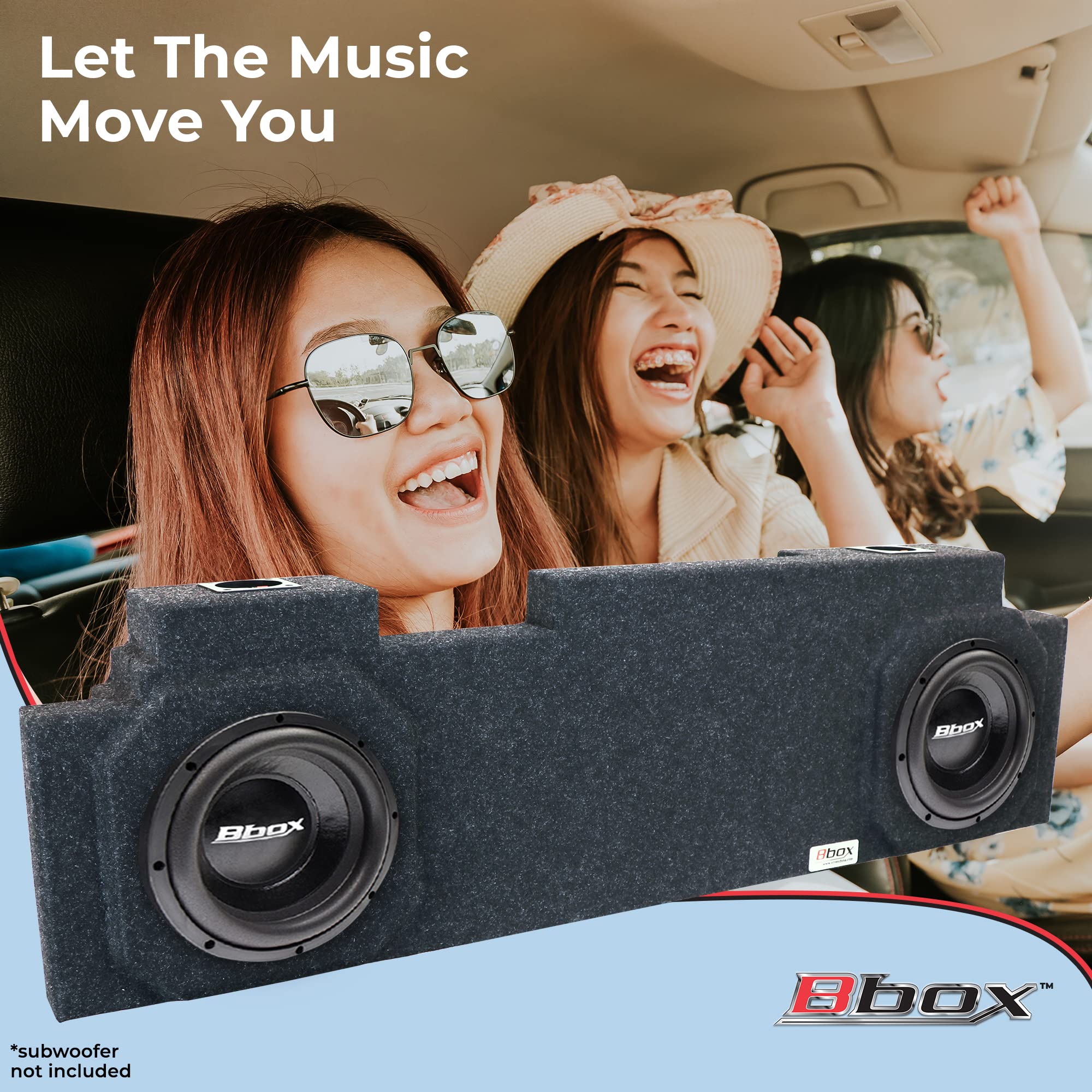 Atrend Dual Bbox 10" Sealed Carpeted Subwoofer Enclosure - Fits 2001 - 2013 Chevrolet / GMC Avalanche/Escalade - Subwoofer Box Improves Audio Quality, Sound & Bass - Charcoal