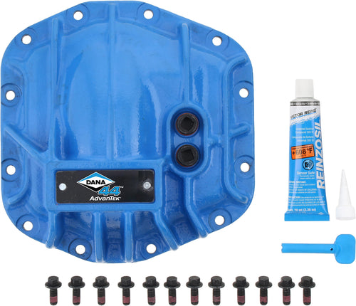 Spicer Nodular Iron 10053466 Front Dana 44 and AdvanTEK Differential Cover Compatible with Select Wrangler JL - Blue