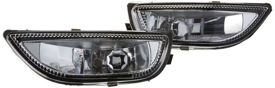Fog Lights Assembly Winjet OEM Series for [2001-2002 Toyota Corolla] Driving Fog Lights Replacements Halogen Bulbs/Brackets/Frame Fog Lamps, Driver and Passenger Side Clear Lens