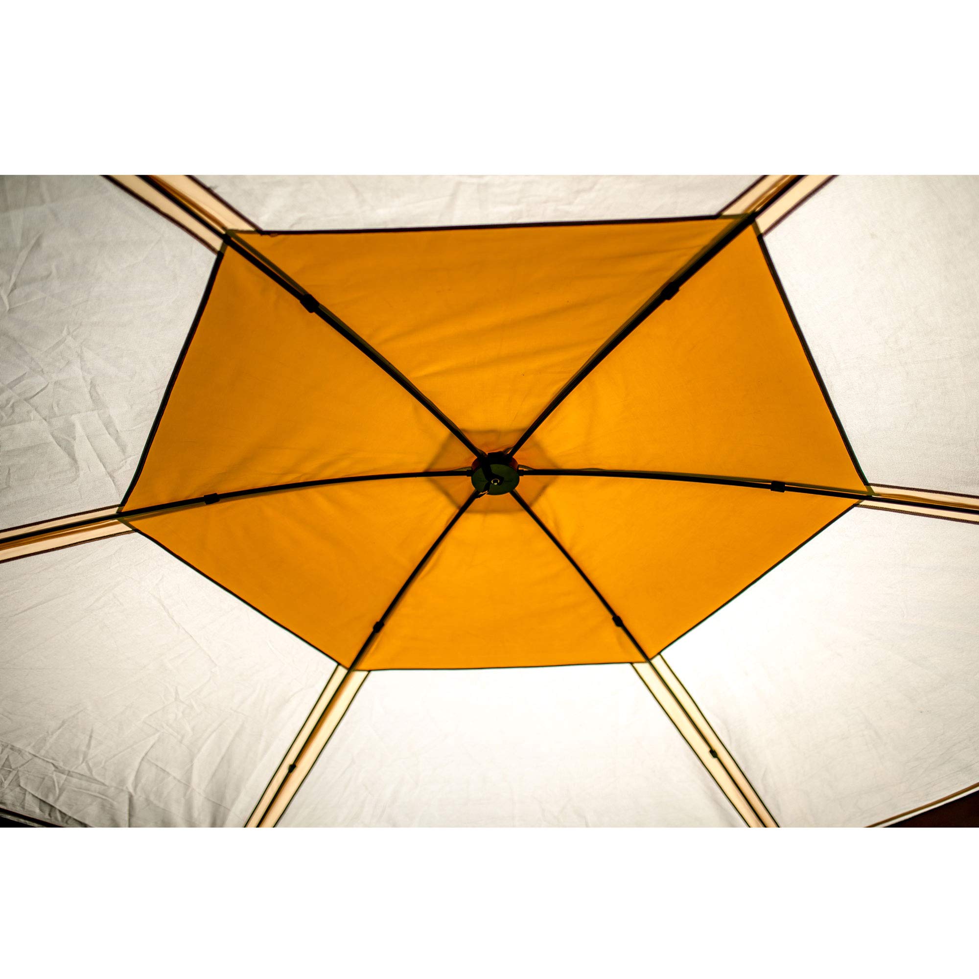 CLAM Quick-Set Portable Outdoor Escape Sky/Sky Camper Screened Gazebo Canopy Tent Rain Fly Tarp with Carry Bag, Cover Only, Tan