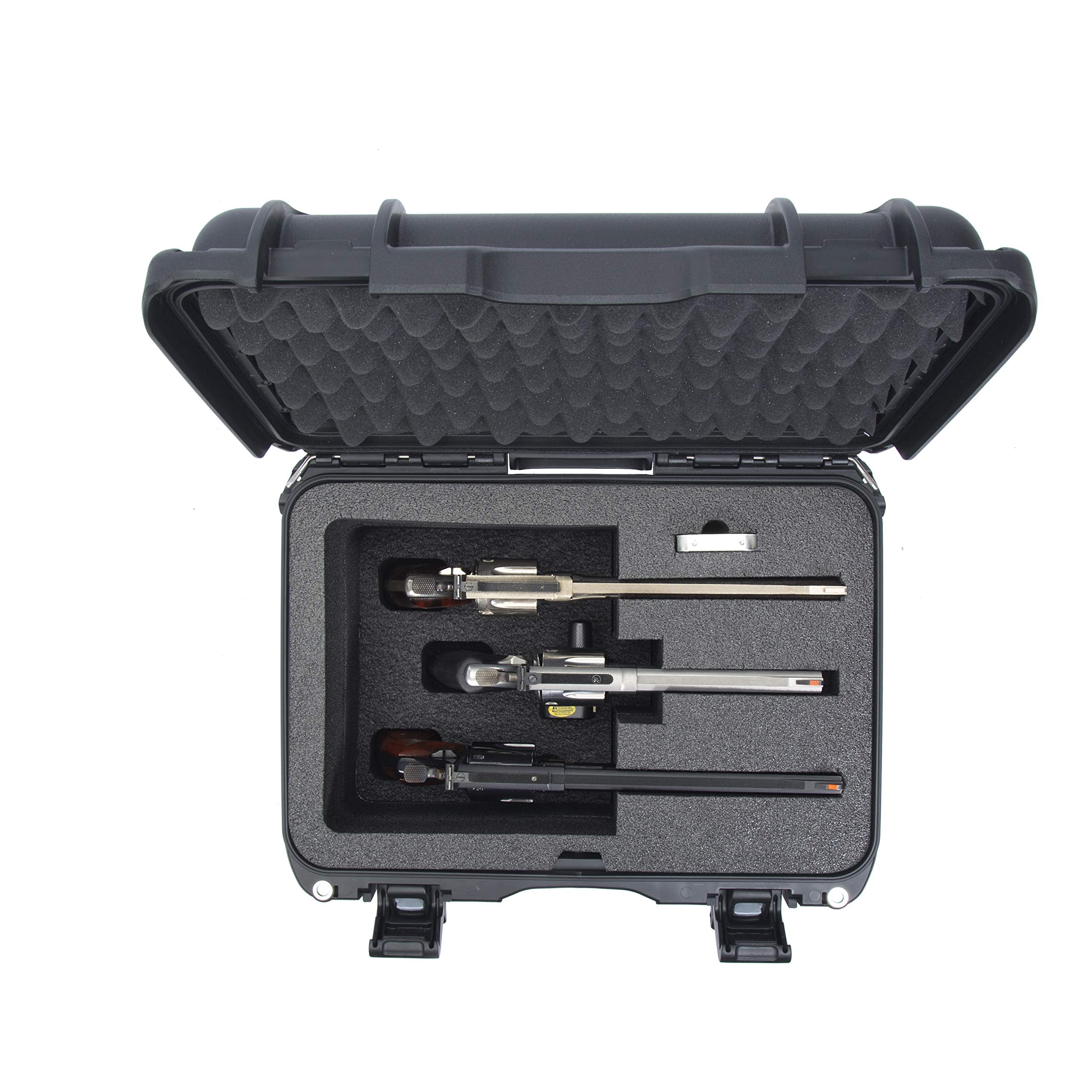 Nanuk Waterproof Hard Case 918 for Revolvers with Custom 3UP Foam Insert - Graphite