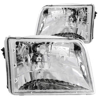 Ford Ranger Anzo USA 111036 Crystal Chrome Headlight Assembly - (Sold in Pairs)
