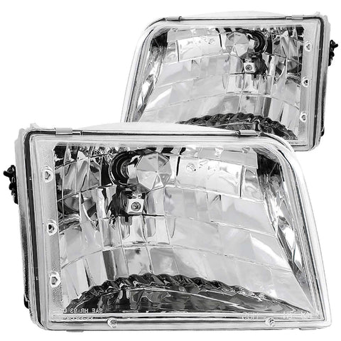 Ford Ranger Anzo USA 111036 Crystal Chrome Headlight Assembly - (Sold in Pairs)