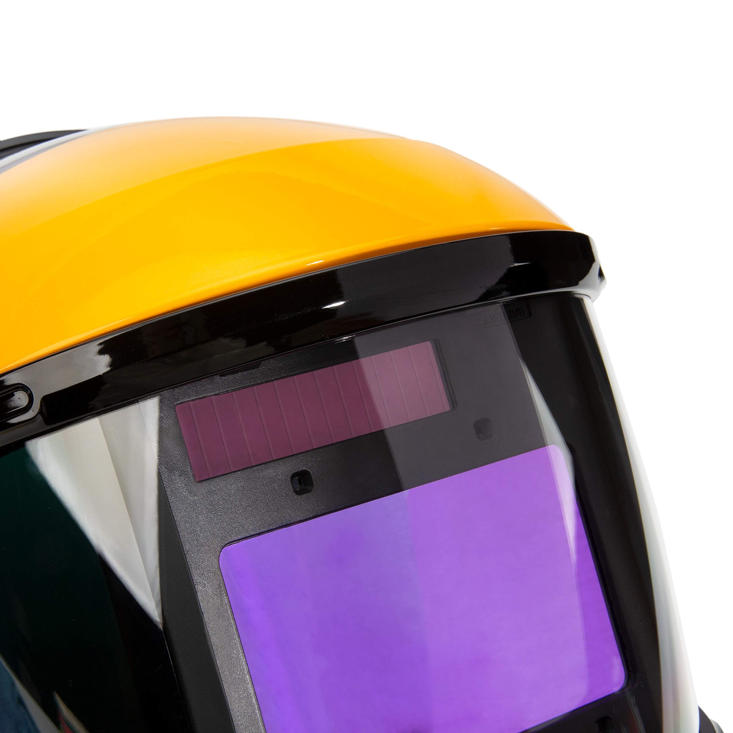 Wide View Dewalt Auto-Darkening Welding Helmet, Three Darkening Modes, 4 Lightning Fast Arc Sensors, Side Lenses for Panoramic Viewing, Adjustable Lightening Delay, Shade Control