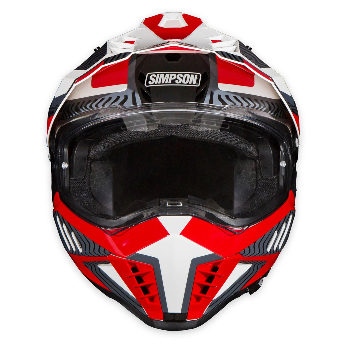 Mojave Red Simpson Xcursion Bandit Motorcycle Helmet - XL | Off Road Dirt Bike UTV Motocross ATV | Full Face | Removable Peak | Clear Pinlock Anti-Fog Visor Shield | DOT ECE Certified (XBMWRGXL)