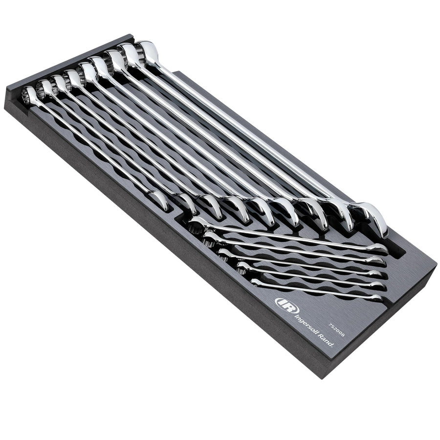 Ingersoll Rand 14 Pc. Tech Solutions Master Non-Slip Combination Wrench Set - SAE- 752008, Silver