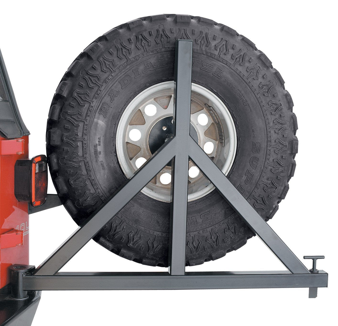 Rock Crawler WARN 63253 Rear Bumper Mount Spare Tire Carrier for Jeep CJ7 (1976-1986)