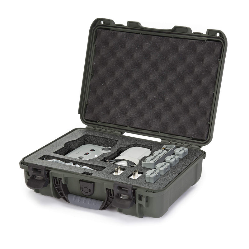 Waterproof Nanuk 910 Hard Case with Foam Insert for DJI Mavic Mini 2 Fly More - Olive