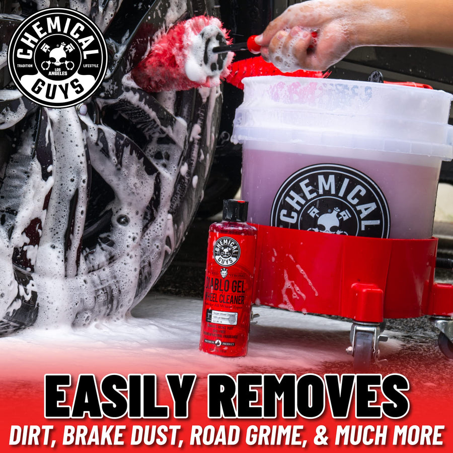 Chemical Guys Oxygen Infused Foam Diablo Gel Wheel & Rim Cleaner, Concentrated Car Wheel Cleaner Safe on All Finishes, Removes Brake Dust, Dirt, Grime, for Cars, Trucks, SUVs, Motorcycles & RVs, 16 oz