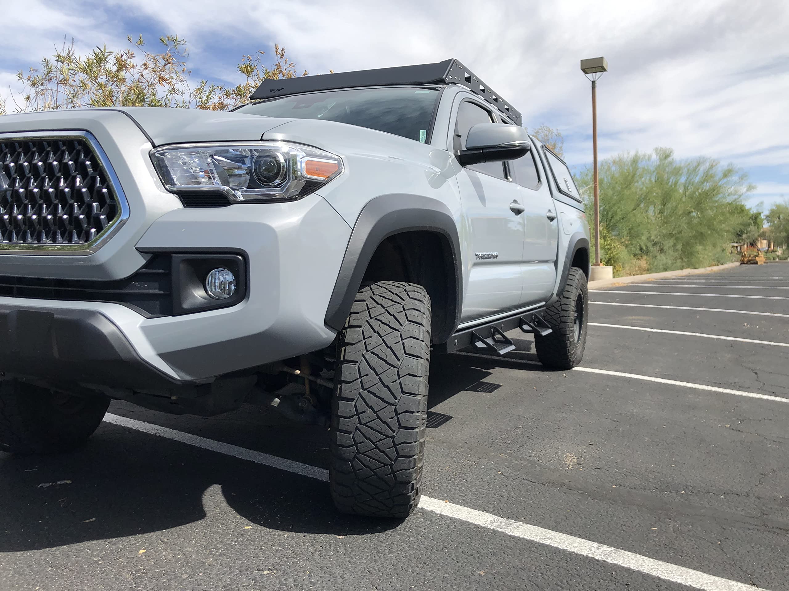 ICI Aluminum Side Steps Alumilite Compatible with 2005-2022 Toyota Tacoma Crew Cab