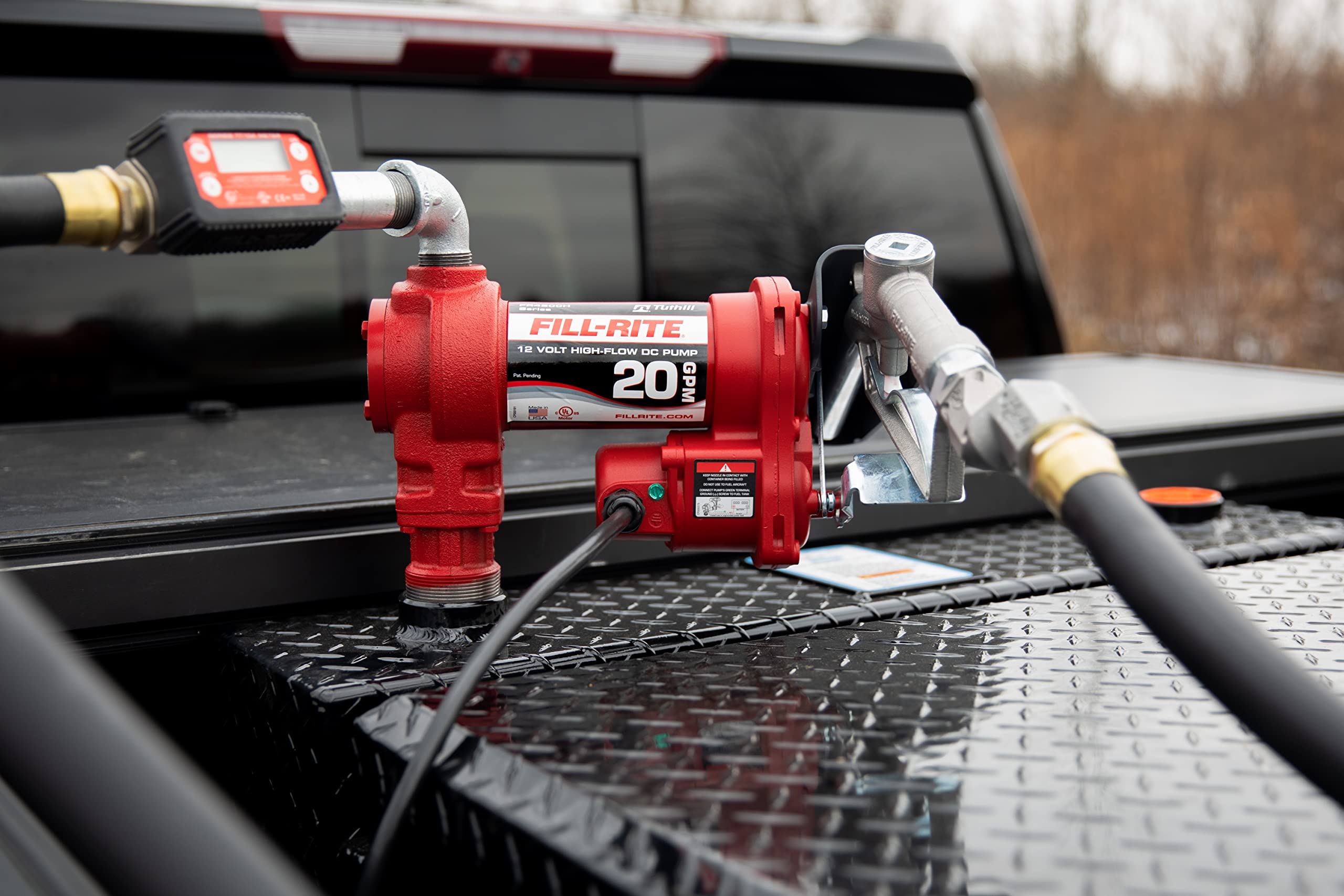 Fill-Rite 12V FR4219H Fuel Transfer Pump with Standard Digital Meter Package | Gasoline, Diesel, Kerosene, Ethanol & Methanol Blends & Biodiesel
