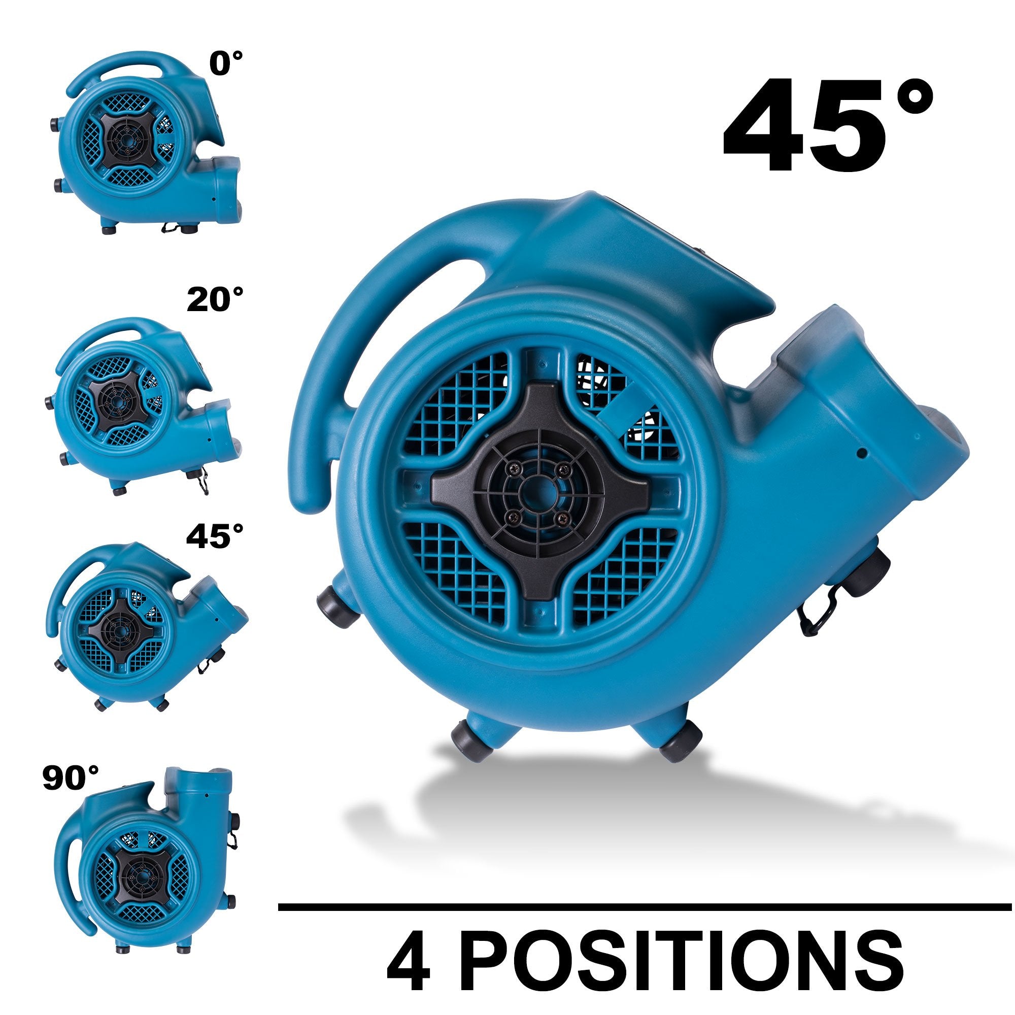 P-400 XPOWER 1/4 HP 1600 CFM 3 Speed Multipurpose Air Mover, 3.0-Amp