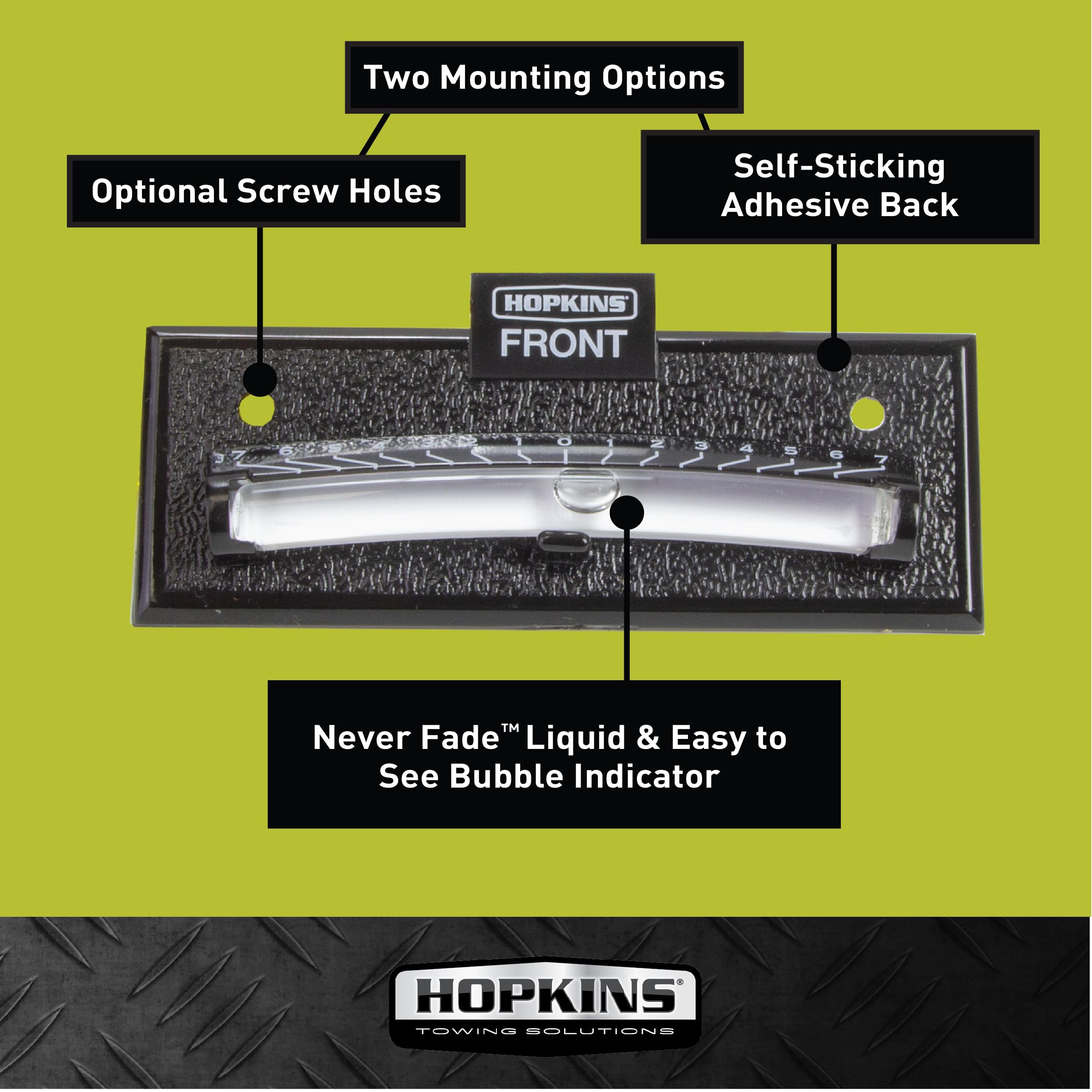 Never Fade Hopkins Towing Solutions 08526 Two Way Graduated Level, Black