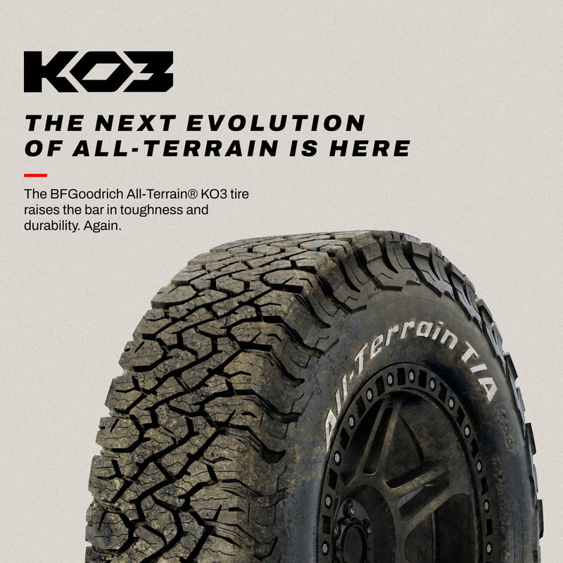 All-Terrain BFGoodrich T/A KO3 Car Tire for Light Trucks, SUVs, and Crossovers, LT265/60R22/E 123/120S