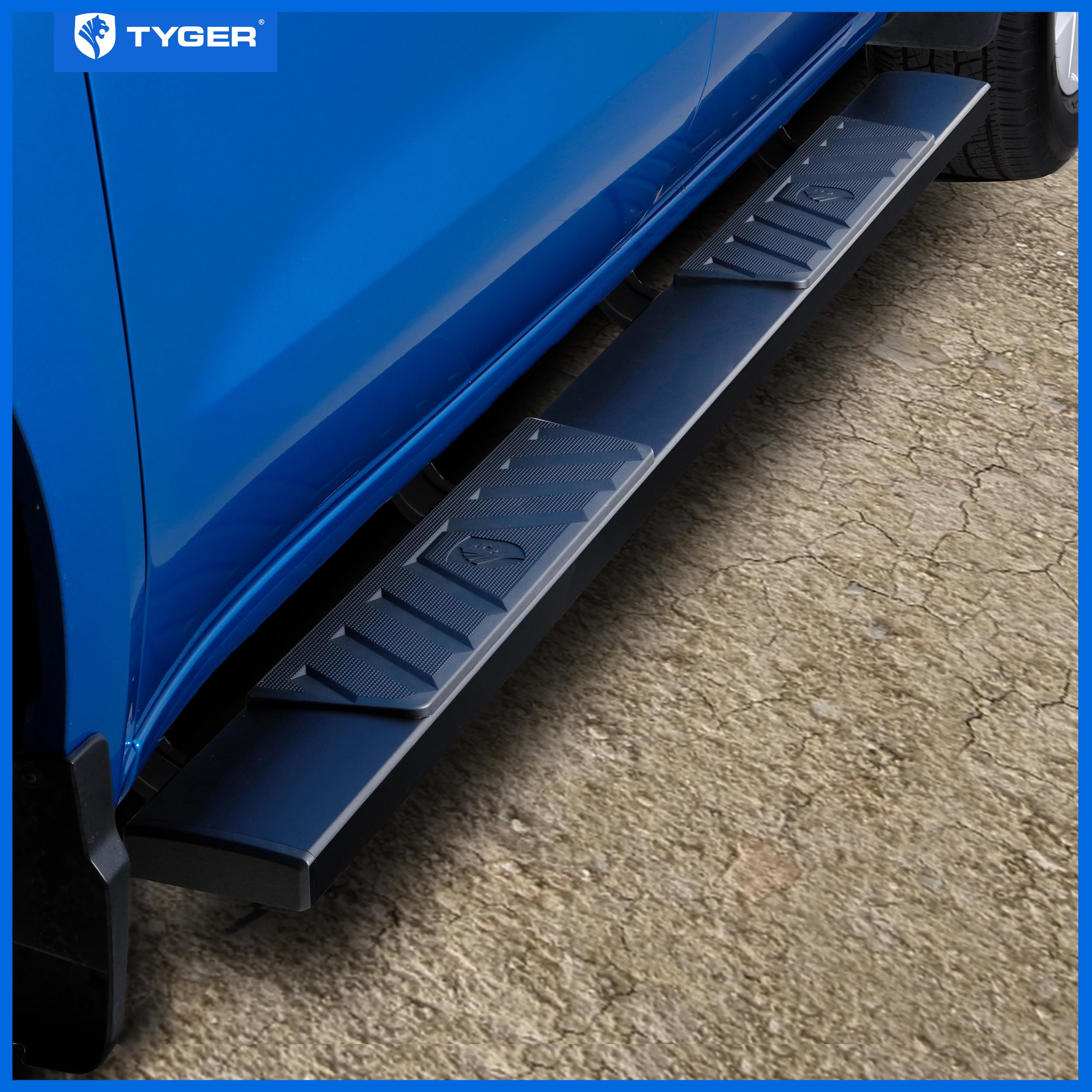 6" Tyger Auto Riser Running Boards Compatible with 2019-2026 Ram 1500 (Not Fit 19-24 Classic) | Crew Cab | TG-RS6D60208 | Side Step Rails Nerf Bars