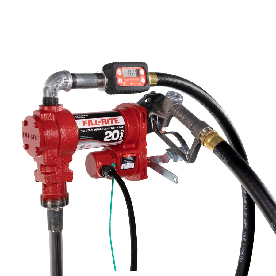 Fill-Rite 12V FR4219H Fuel Transfer Pump with Standard Digital Meter Package | Gasoline, Diesel, Kerosene, Ethanol & Methanol Blends & Biodiesel