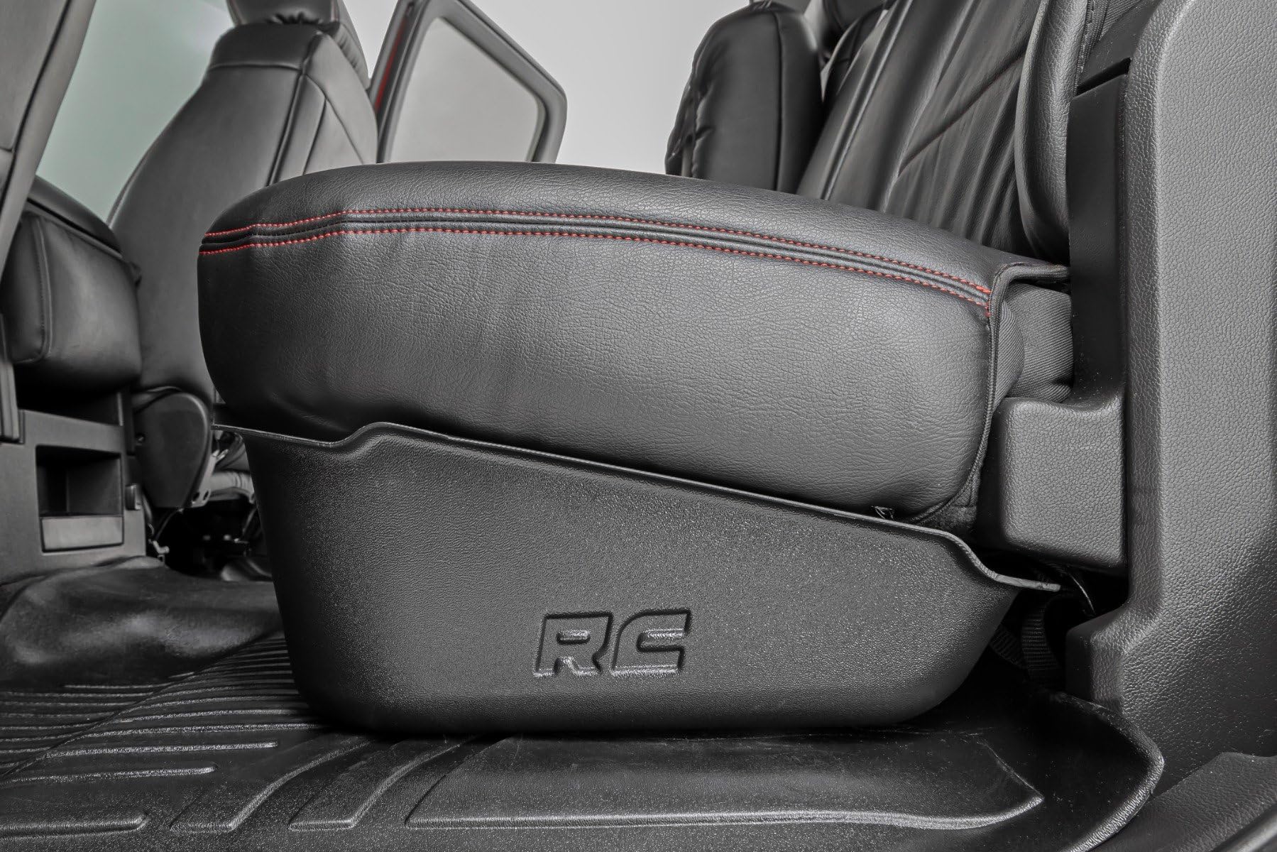 Rough Country Under Seat Storage for Chevy Silverado 1500 (2014-2018) & 2500HD/3500HD Crew Cab - Under Seat Custom-Fit Truck Storage, Durable, Anti-Skid Thermoplastic