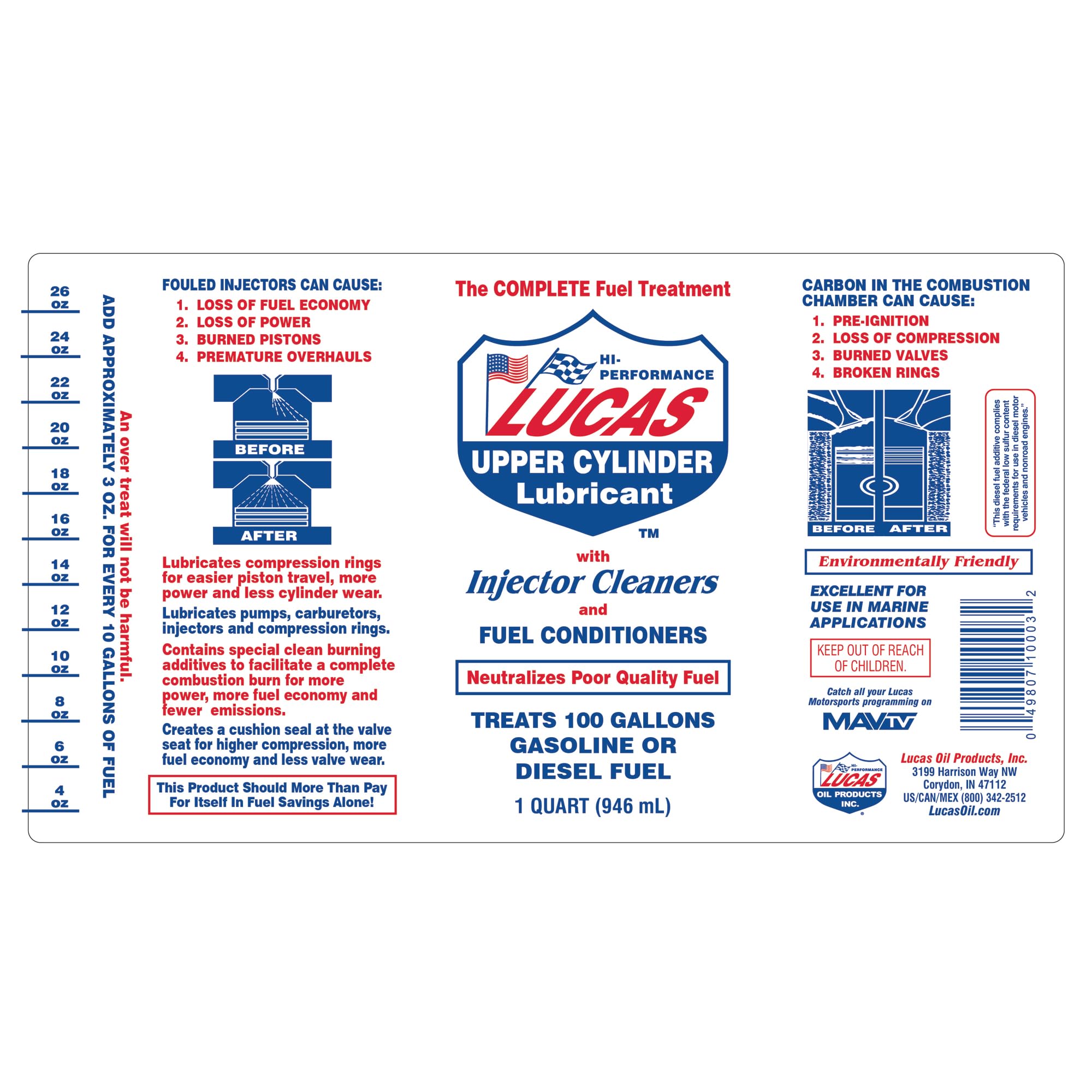 Fuel Treatment Lucas Oil 10003 - 1 Quart
