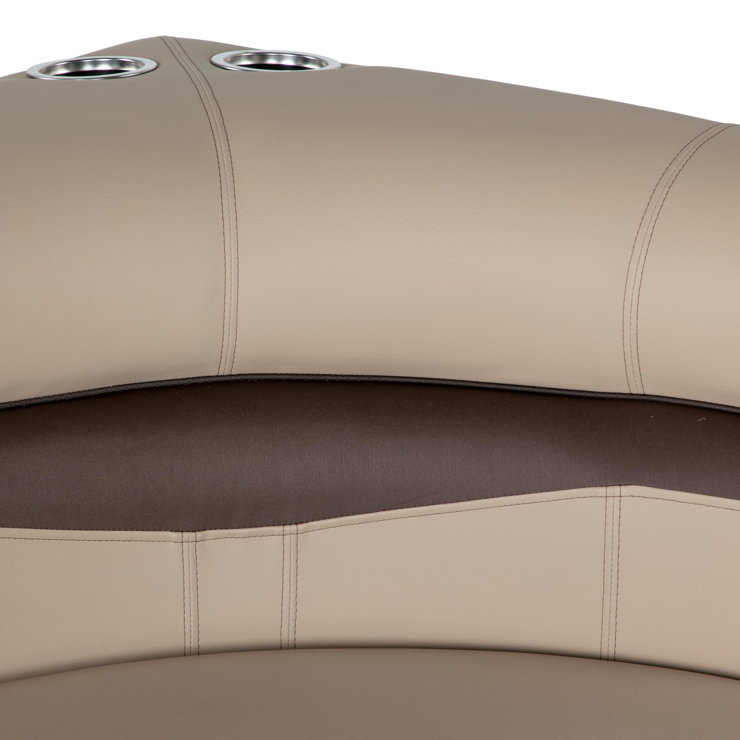 Lippert 32" Square Rockport Series Pontoon Corner Seat, Measures 32" L x 32" W x 30" H, Marine-Grade Vinyl, High-Density Foam, Easy Installation, Fits Most Pontoons, Sand – 20221094113