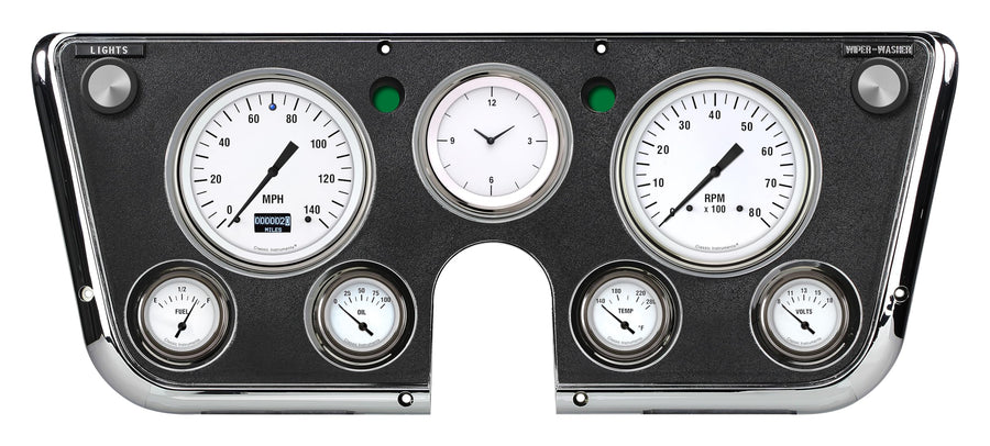 Classic Instruments White Hot Gauge Set CT67DWH LED Odometer 1967-1972 Chevy/Gmc Truck