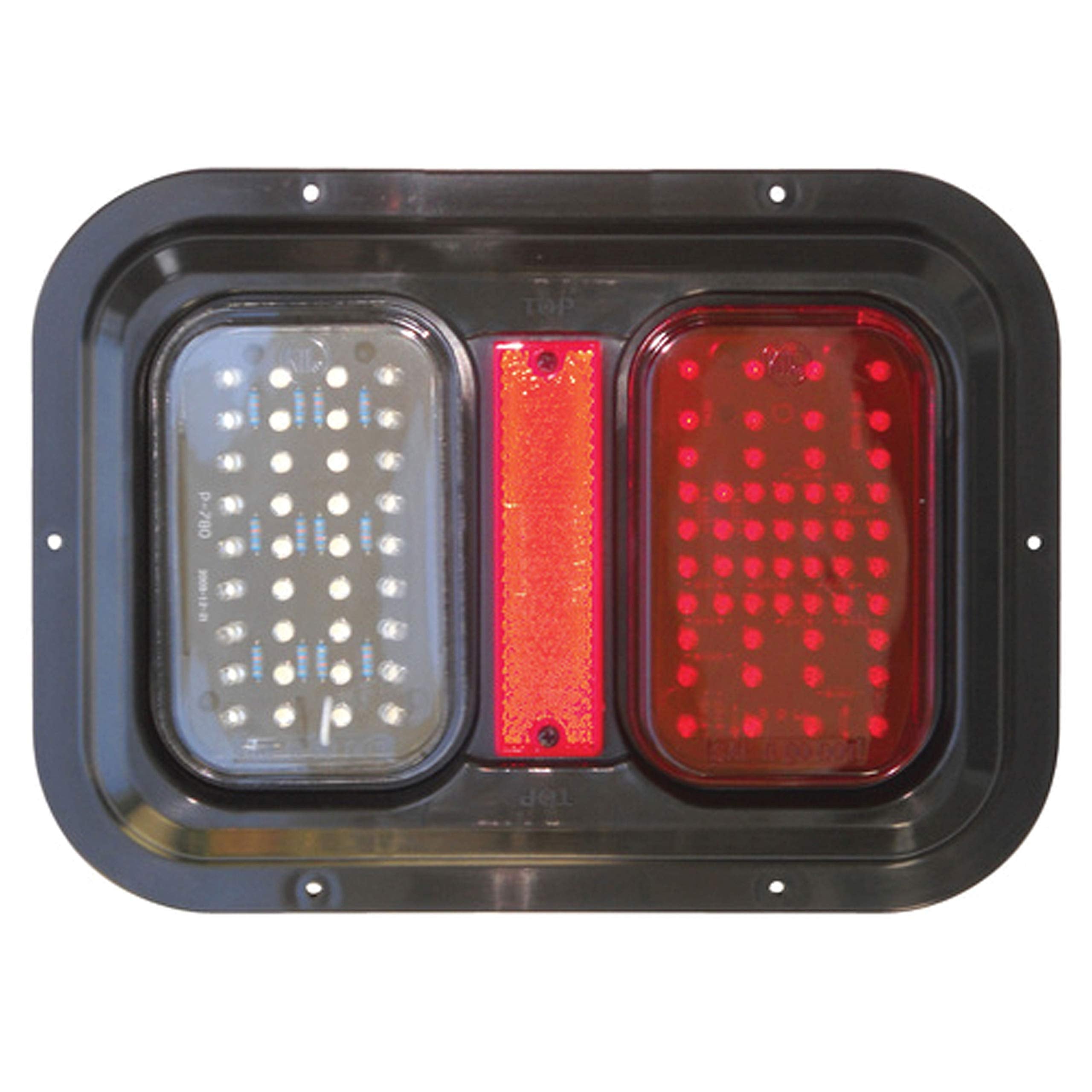 Weatherproof LED Tail Lamp/Turn Signal/Brake Light with LED Back-Up Light Diamond Group 52721