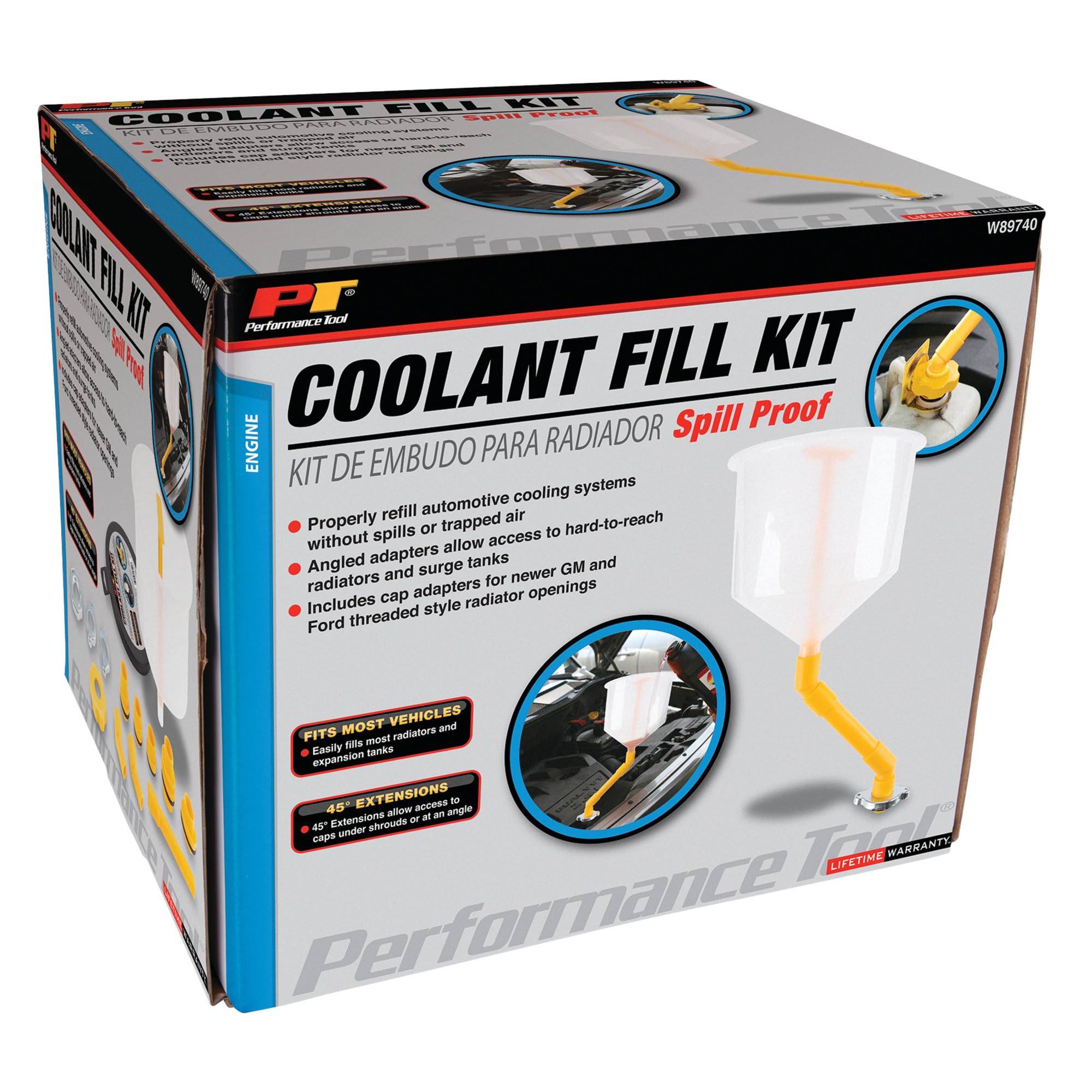 Coolant Funnel Kit Performance Tool W89740 Spill Proof