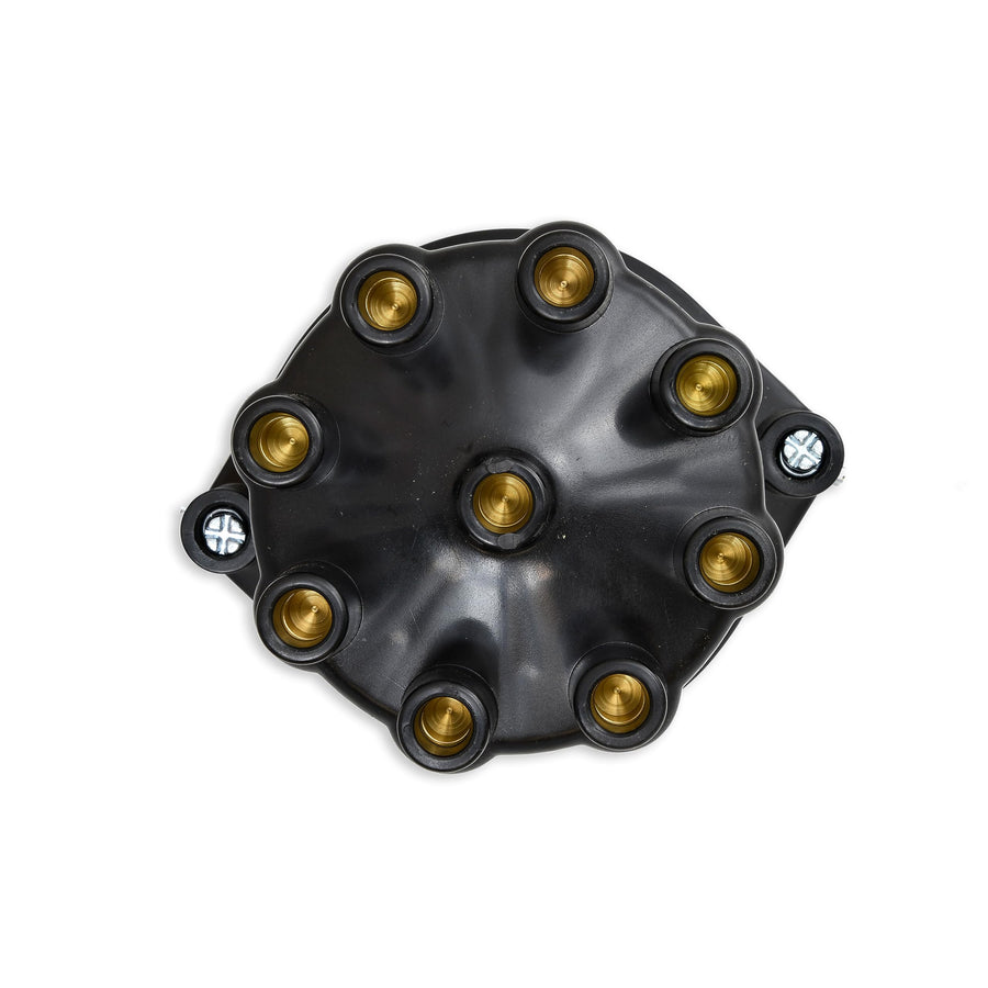 Pertronix D133700 Flame-Thrower Vacuum Advance Plug and Play Black Cap Billet Electronic Distributor with Ignitor II Technology for Ford FE 352-428