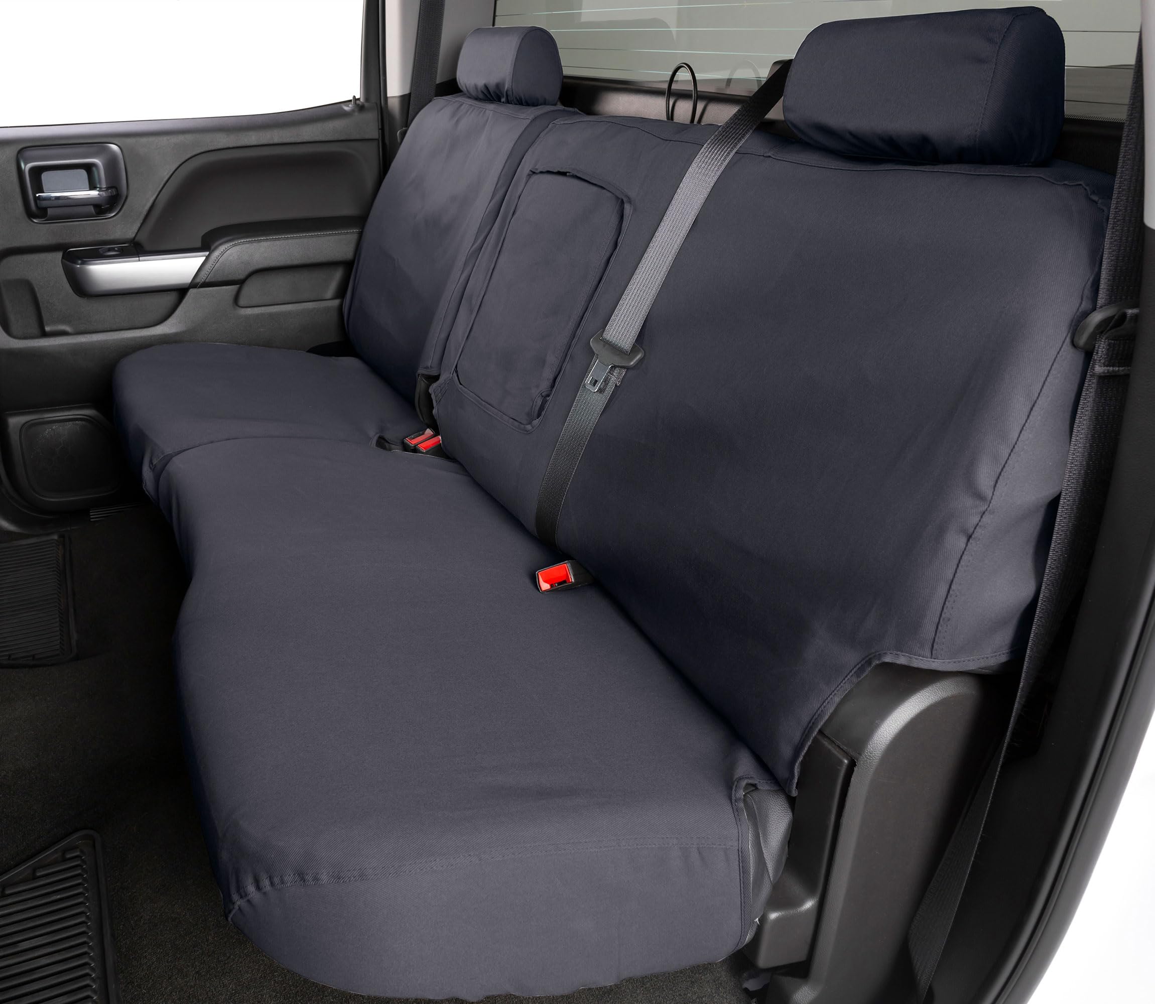 Covercraft Custom Polycotton Seat Covers | Fits 2022-2025 Nissan Pathfinder | 2nd Row 60/40 Bench Seat, Charcoal