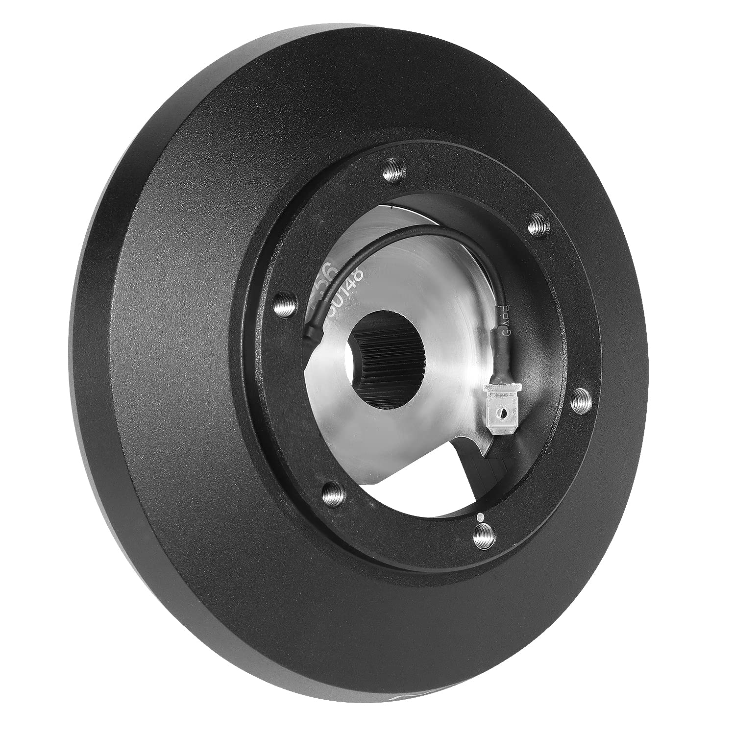 NRG Innovations Short Hub Racing Style Steering Wheel, Lockable Aluminum Steering Shaft, 6x70mm Bolt Pattern Quick Release Adapter Unit, Compatible With 13+ Mini Cooper Gen3, Black, NRG-SRK-F56H