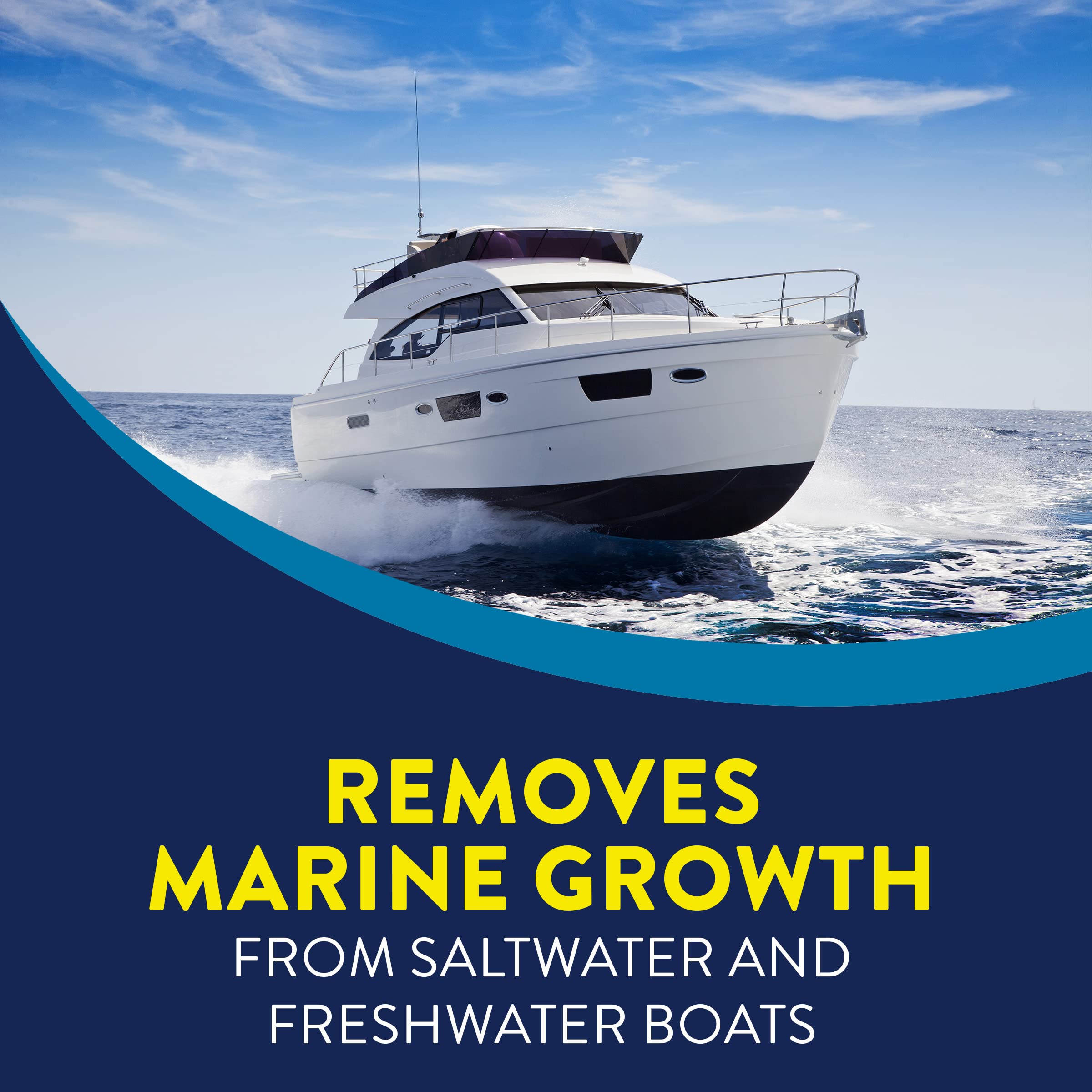 Marine Growth Remover Un-Duz-It, Boat Cleaner Descaling Solution for Saltwater and Freshwater, 1 Gal Bottle