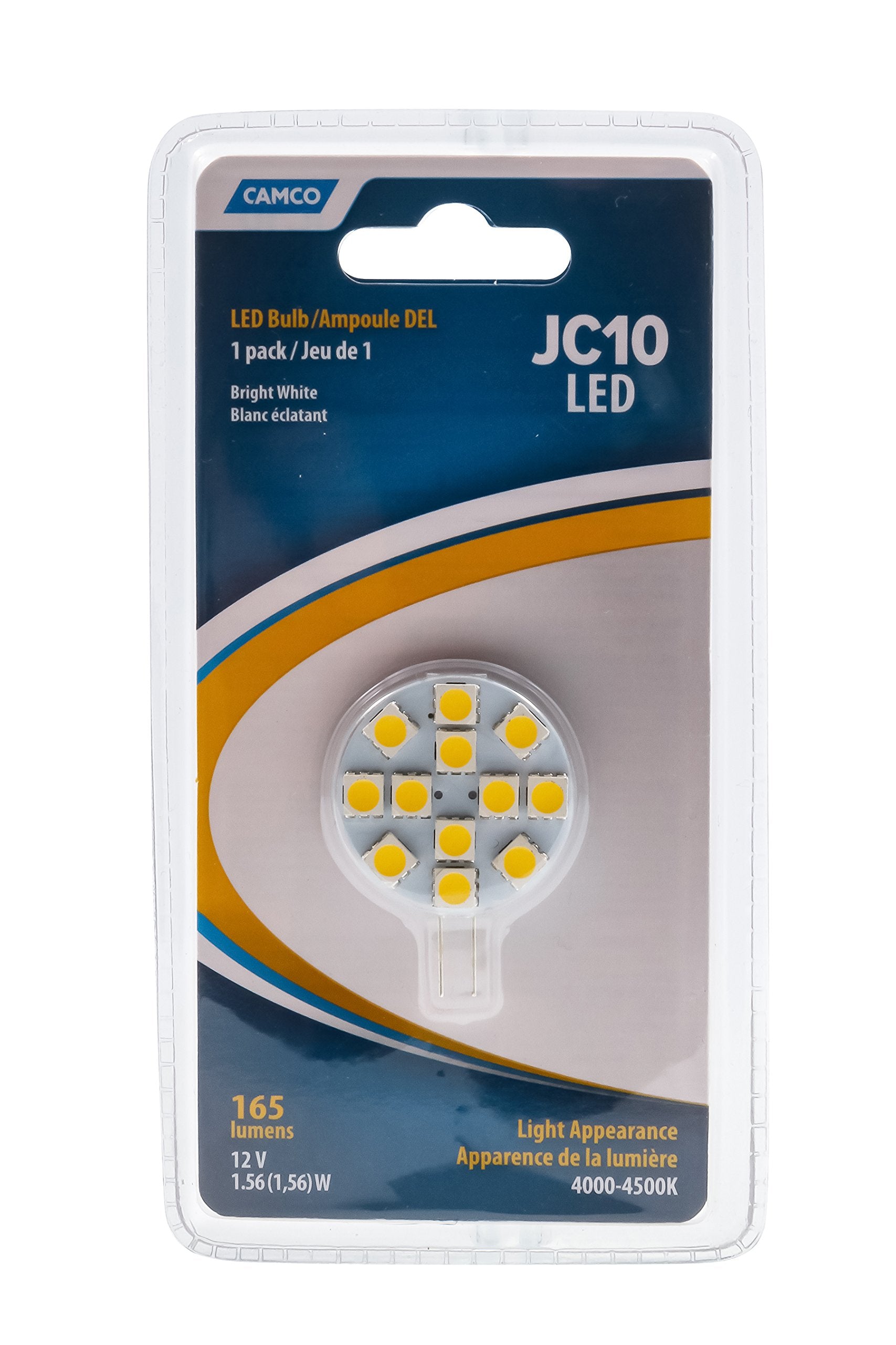 LED Replacement Camco Bulb (C10 G4 Chip, Bi-Pin),1 Pack